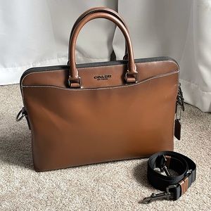 Coach Becket Slim Leather Brief